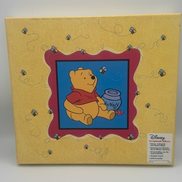 NIB Disney Winnie The Pooh SandyLion Yellow Scrapbook Album - Picture 1 of 10